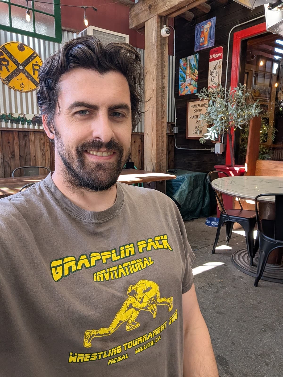 Russell Green at a local restaurant