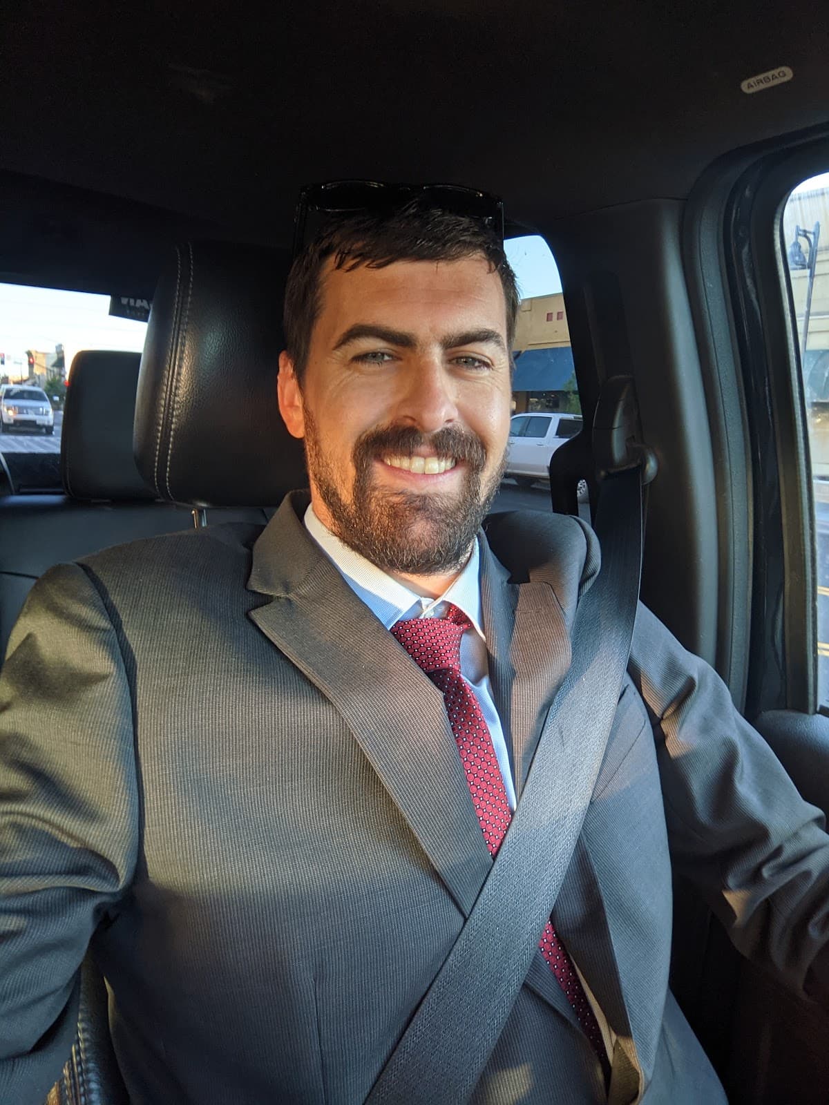 Russell Green smiling on the campaign trail